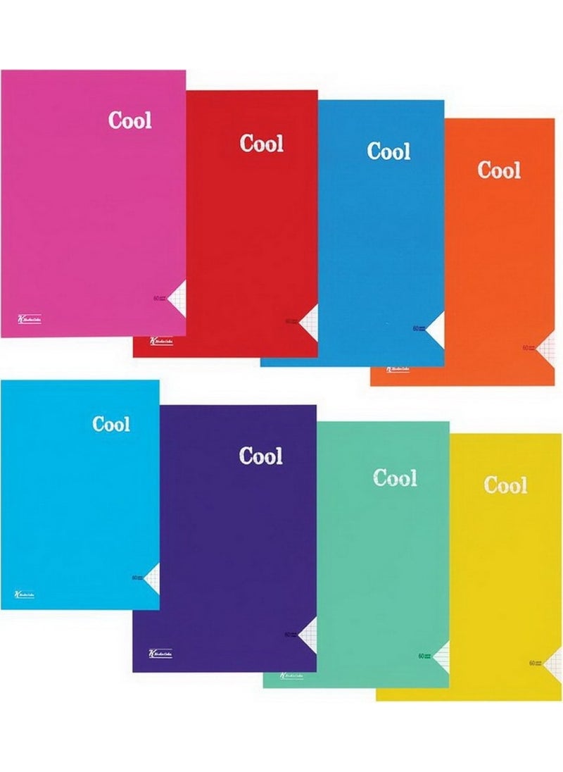 Keskin Color Cool A5 60 Sheets Checkered PP Cover School Notebook 450632-99 