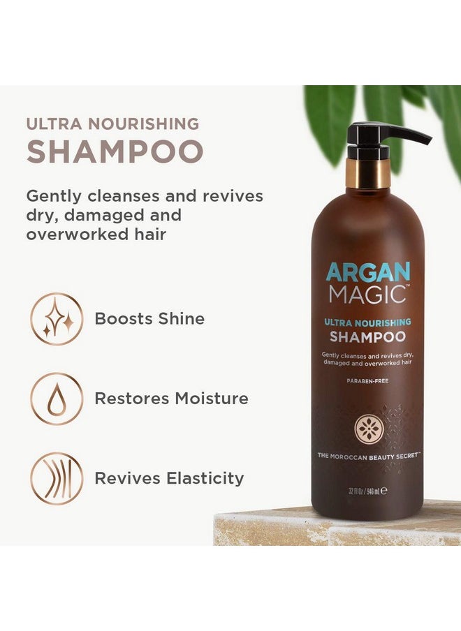 ARGAN MAGIC شامبو مغذي للغاية بزيت الأرجان ومضادات الأكسدة لتغذية واستعادة أنواع الشعر التالف والمُعالَج بشكل مفرط؛ صنع في الولايات المتحدة الأمريكية خالٍ من البارابين وخالٍ من القسوة (32 أونصة)  - Image 4
