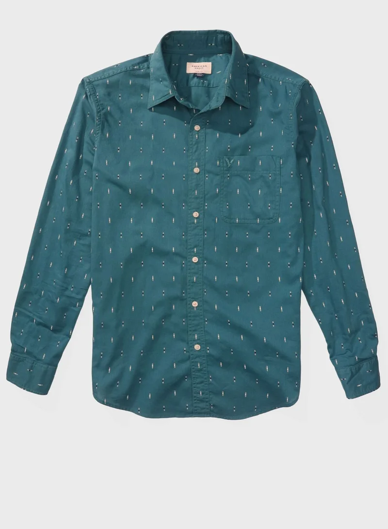 American Eagle Printed Slim Fit Shirt