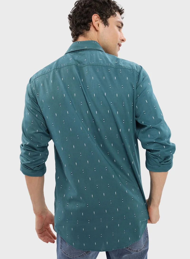 American Eagle Printed Slim Fit Shirt