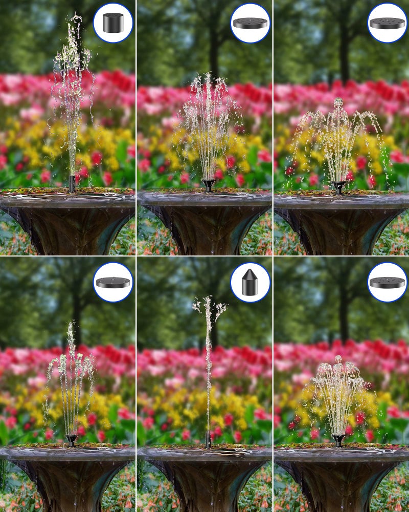 Biling Solar Fountain for Bird Bath, Solar Panel Kit Outdoor Solar Water Pump with 4ft Tubing for Hummingbird Bath, Small Pond and Fish Tank - Image 4