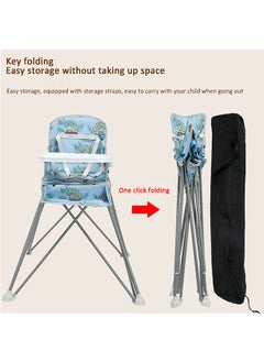 Beauenty Baby Seat Portable Baby’s Dining Chair With Removable Dining Tray And Storage Bag & Straps,Foldable Children Seat Great for Camping,For Travel And Home  - Image 5