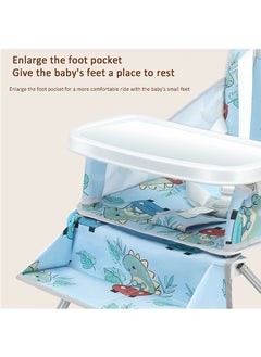 Beauenty Baby Seat Portable Baby’s Dining Chair With Removable Dining Tray And Storage Bag & Straps,Foldable Children Seat Great for Camping,For Travel And Home  - Image 3