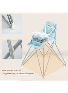 Beauenty Baby Seat Portable Baby’s Dining Chair With Removable Dining Tray And Storage Bag & Straps,Foldable Children Seat Great for Camping,For Travel And Home  - Image 2