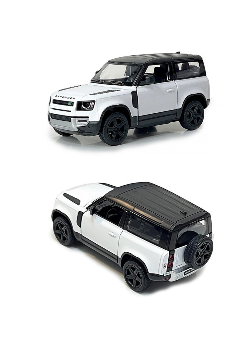 1:36 Scale Door Openable Pull Back Action Land Rover Defender 90 Diecast Metal Alloy Toy Car - Image 2