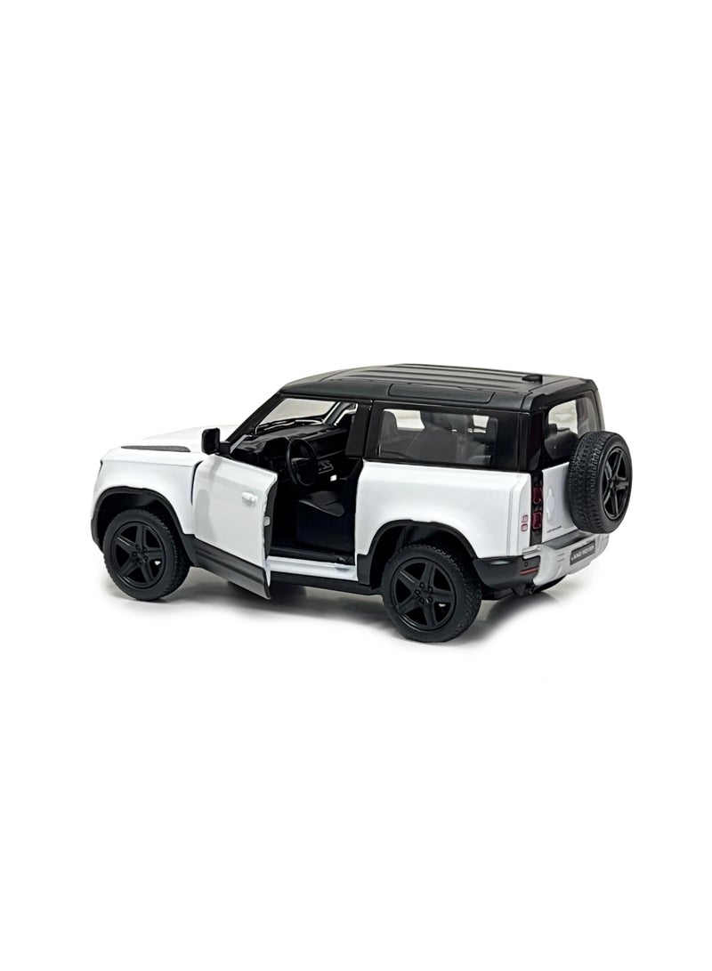 1:36 Scale Door Openable Pull Back Action Land Rover Defender 90 Diecast Metal Alloy Toy Car - Image 3