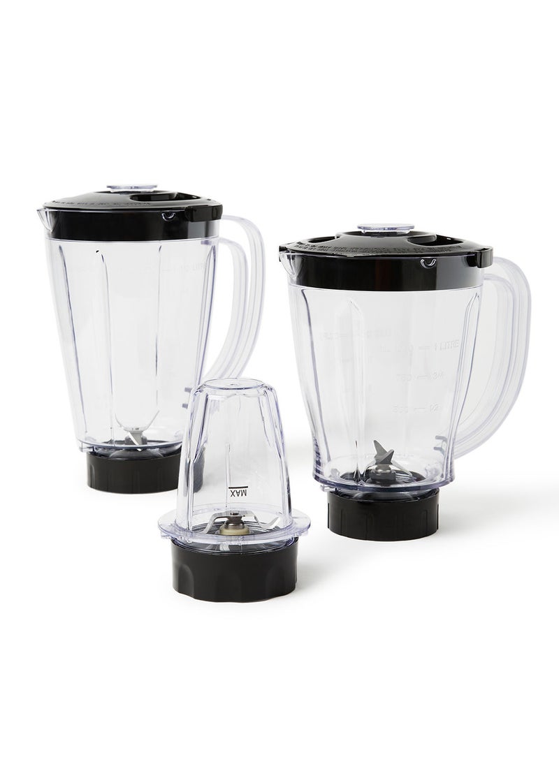 BLACK+DECKER Blender With 2 x Grinder Mills 1.5 L 400 W BX365-B5 Black - Image 3