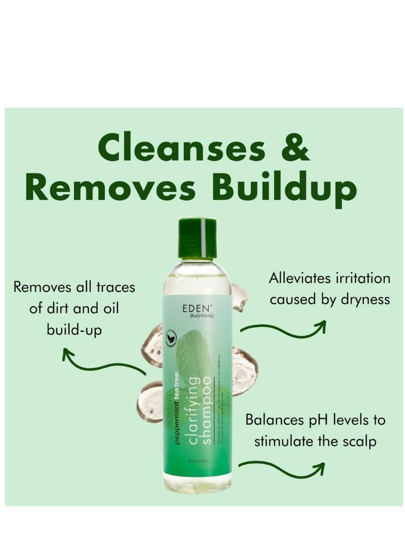eden bodyworks - Peppermint Tea Tree Clear Clarifying Shampoo 235 ML - Image 1