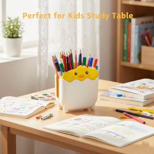FunBlast Pen Stand for Study Table, Duck Pen Holder, Pencil Holder, Pen Stand for Kids & Girls, Cute Pen Holder, Pencil Stand for Kids, Birthday Return Gifts for Kids - Image 2
