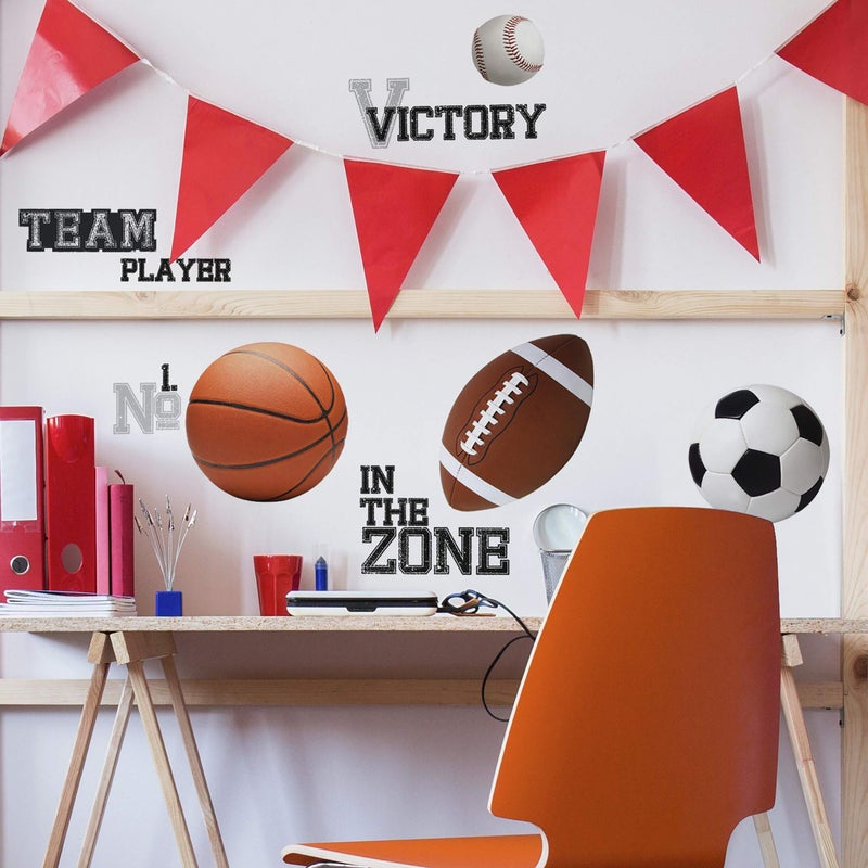 RoomMates RMK1705SCS All Star Sports Saying Peel and Stick Wall Decals 10 inch x 18 inch - Image 3
