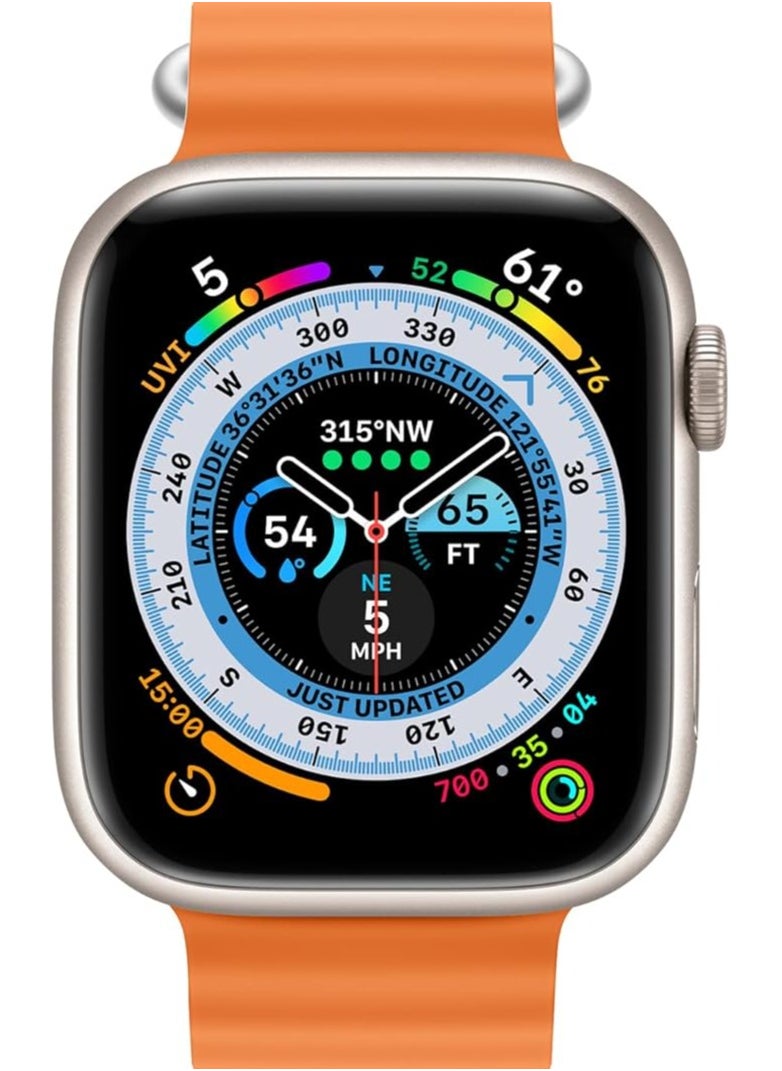 FARROBIZZ - Ocean Band Compatible With Apple Watch Ultra Band 49mm 45mm 44mm 42mm for Men, Adjustable Silicone Strap with Metal Buckle for Apple Watch Ultra 2 Band iWatch Ultra Series 9 8 7 6 5 4 3 2 1 SE - Image 1