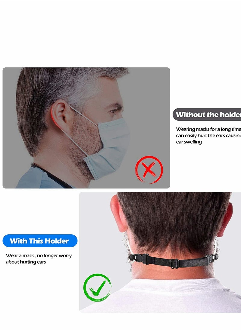 Excefore - Mask Extender Strap,Ear Savers,Elastic Fabric Mask Holder for Masks,Masks Extension Hook Adjustable for Extending Masks Buckle Ear Protectors,Mask Straps for Back of Head(12PCS) - Image 1