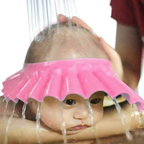 TOPHAVEN New Adjustable Safe Soft Bathing Baby Shower Cap Wash Hair for Children Baby Eye Ear Protector Adjustable Leaves Shape Bathing Shower/Shamoo Cap Hat Pack of 1 Baby Shower Cap (Multicolor) - Image 3