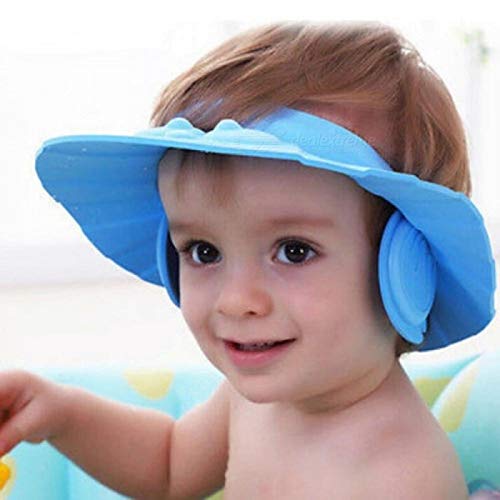 TOPHAVEN New Adjustable Safe Soft Bathing Baby Shower Cap Wash Hair for Children Baby Eye Ear Protector Adjustable Leaves Shape Bathing Shower/Shamoo Cap Hat Pack of 1 Baby Shower Cap (Multicolor) - Image 2