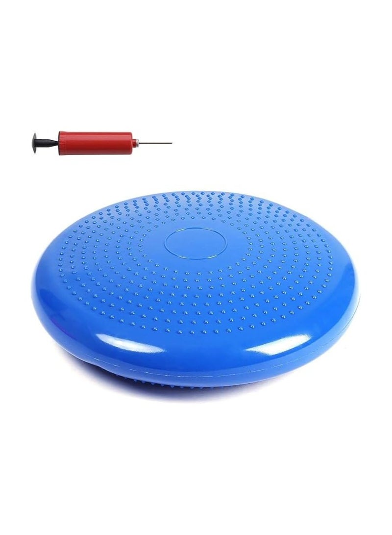 Generic Yoga Balance Pad Stability Disc Massage Cushion Fitness Mat With Pump 33CM/12.99 inch Blue - Image 2