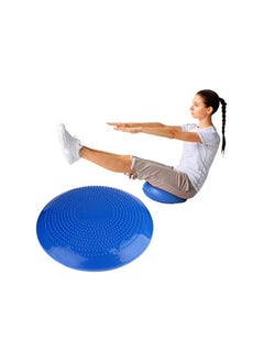 Generic Yoga Balance Pad Stability Disc Massage Cushion Fitness Mat With Pump 33CM/12.99 inch Blue  - Image 5