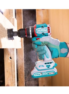TOTAL Total 20V Compact Brushless Cordless Impact Drill – 55Nm Max Torque, 2-Speed Gear, 47 Accessories, LED Work Light, 13mm Chuck Capacity – Powerful Drill for Home Improvement & DIY Projects  - Image 2