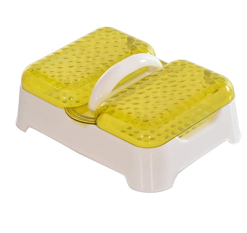 Pass Pass PASSPASS Plastic Medium Size Double Sealed Drain Soap Dish Tray Holder with Handle & Lid Cover Box Case Soap Holder (Pack of 1) (Random Color Will Be Sent) - Image 2