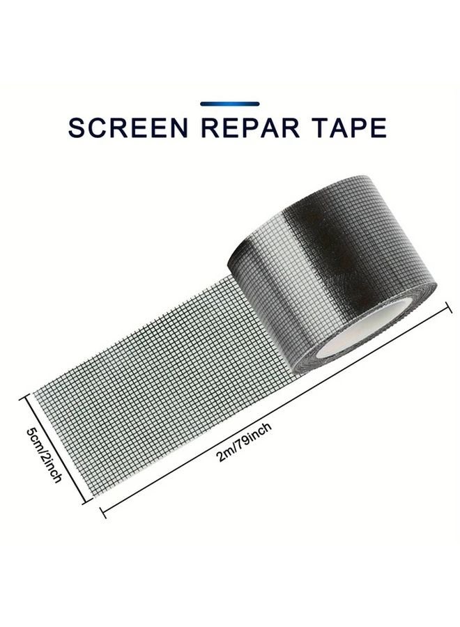 Heavy Duty Fiberglass Mesh Repair Tape 2 Inch x 79 Inch Waterproof Durable Black - Image 3