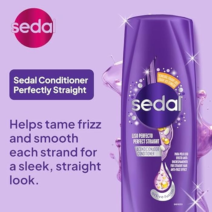 Sedal Conditioner for Straight Hair with Macadamia Oil, Vitamin C & Silk Protein for Smooth, Sleek Hair, 350 ml, Pack of 3 - Image 2
