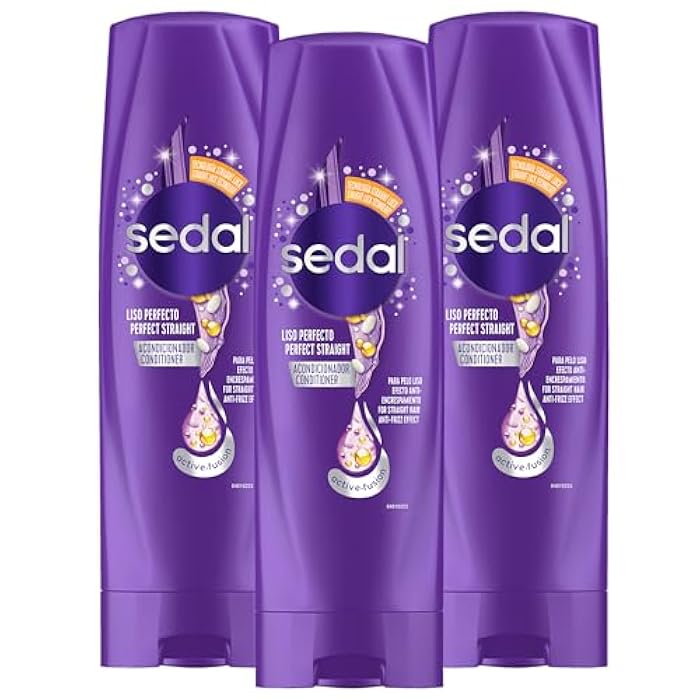 Sedal Conditioner for Straight Hair with Macadamia Oil, Vitamin C & Silk Protein for Smooth, Sleek Hair, 350 ml, Pack of 3 - Image 1