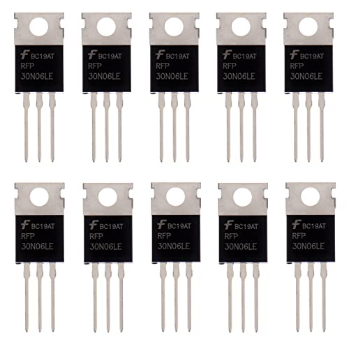 BOJACK RFP30N06LE MOSFET 30 A 60 V RFP30N06LE N-Channel Power MOSFET Transistor ESD Rated TO-220 (Pack of 10) - Image 1