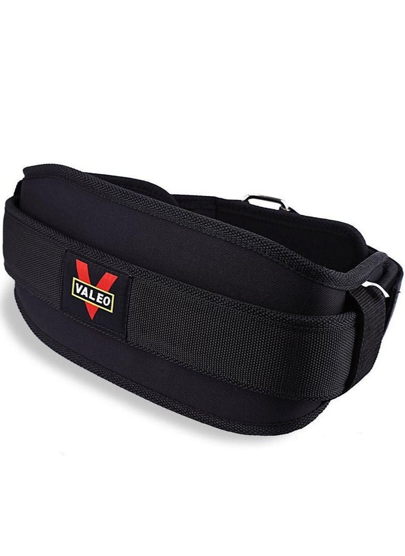 VALEO Nylon EVA Weight Lifting Belt Size M-125x14 CM, Black  - Image 1
