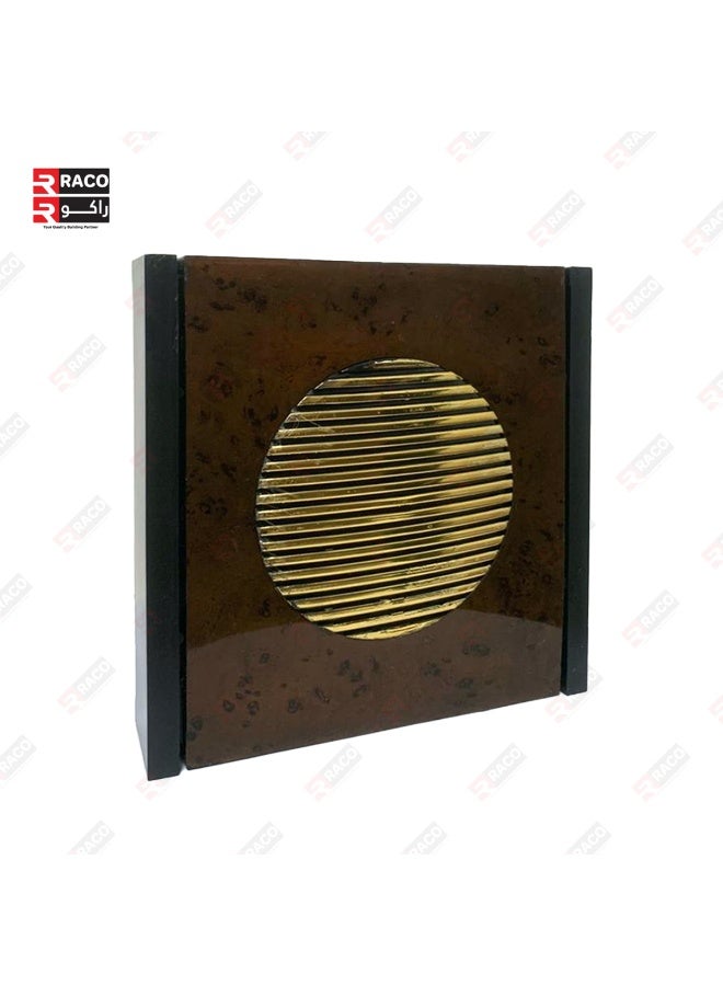 راكو جرس باب راكو - صوت دينغ دونغ كلاسيكي، جرس باب كهربائي 220 فولت بتصميم خشبي أنيق - جرس نداء منزلي متين وأنيق - Image 3