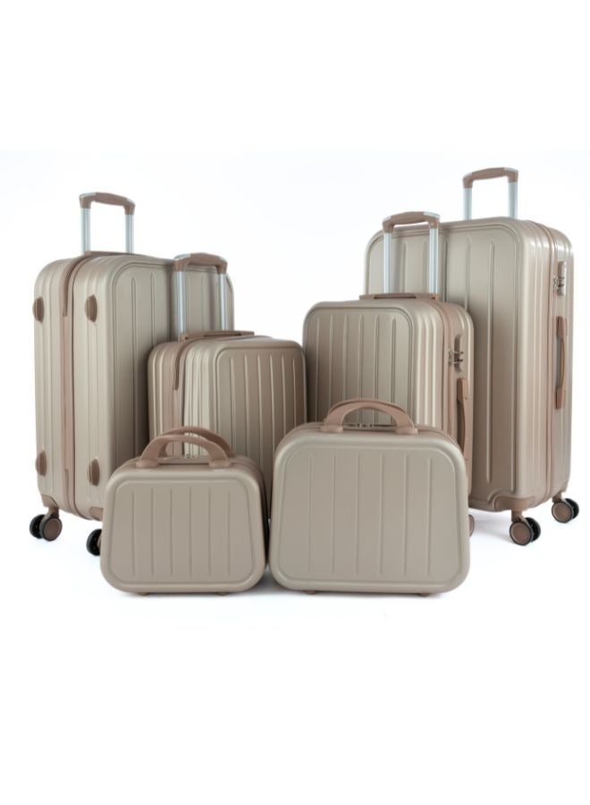LIMRA Luggage set 6 pieces travel Bags with a distinctive design from limra gold - Image 1