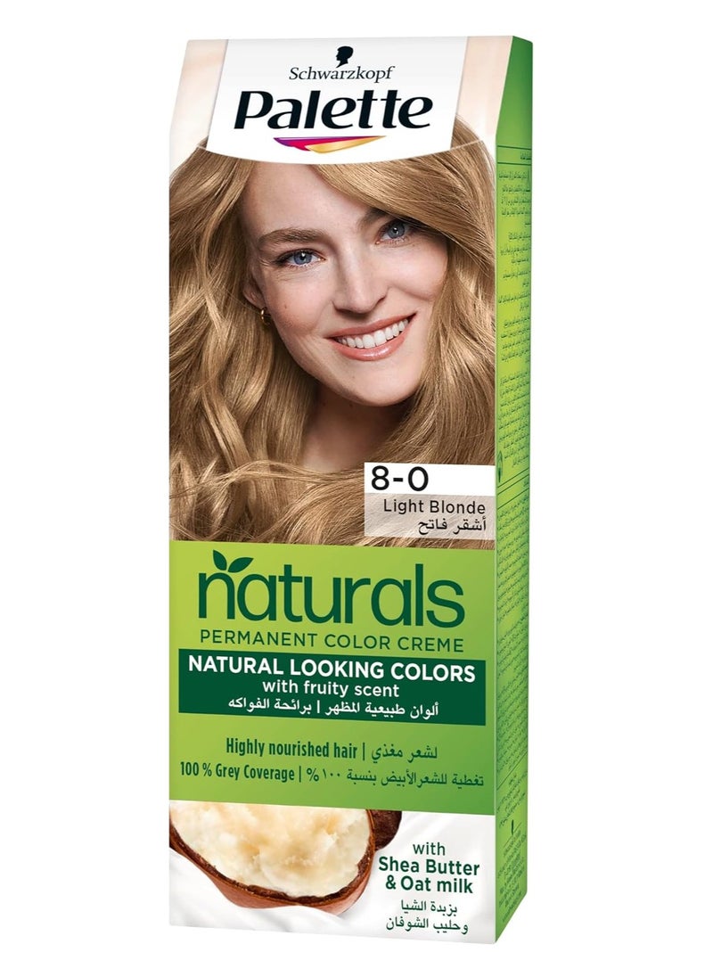 Palette Palette Permanent Naturals Color Creme 8-0 Light Blonde 100 Ml  - Image 1