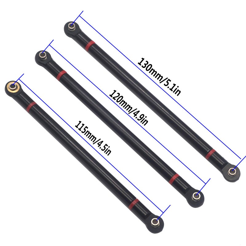 Vgoohobby 8Pcs Vgoohobby Aluminum Alloy Link Rod Chassis Linkage 313mm Wheelbase Compatible with Axial SCX10 90046 90047 1/10 RC Crawler Car - Image 2