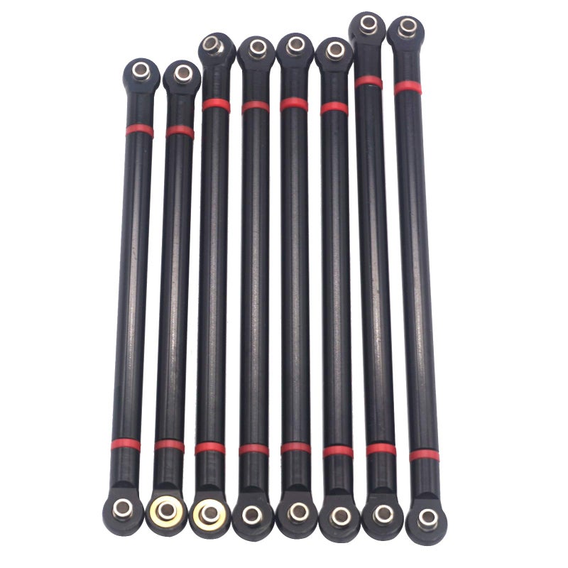 Vgoohobby 8Pcs Vgoohobby Aluminum Alloy Link Rod Chassis Linkage 313mm Wheelbase Compatible with Axial SCX10 90046 90047 1/10 RC Crawler Car - Image 5