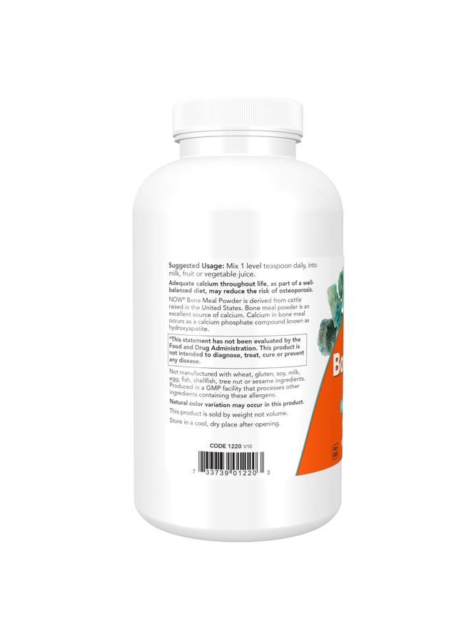 NOW مكملات، مسحوق عظام مع كربونات الكالسيوم وأكسيد المغنيسيوم، مصدر طبيعي للكالسيوم، 1 باوند - Image 3