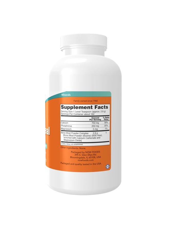 NOW مكملات، مسحوق عظام مع كربونات الكالسيوم وأكسيد المغنيسيوم، مصدر طبيعي للكالسيوم، 1 باوند - Image 2