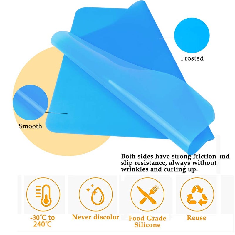 IKOCO Silicone Mat, IKOCO 15.7"x 11.8" Silicone Craft Mat for Playdough A3 Large Nonstick Resin Molds Sheets for Epoxy Resin Jewelry Casting - Image 3