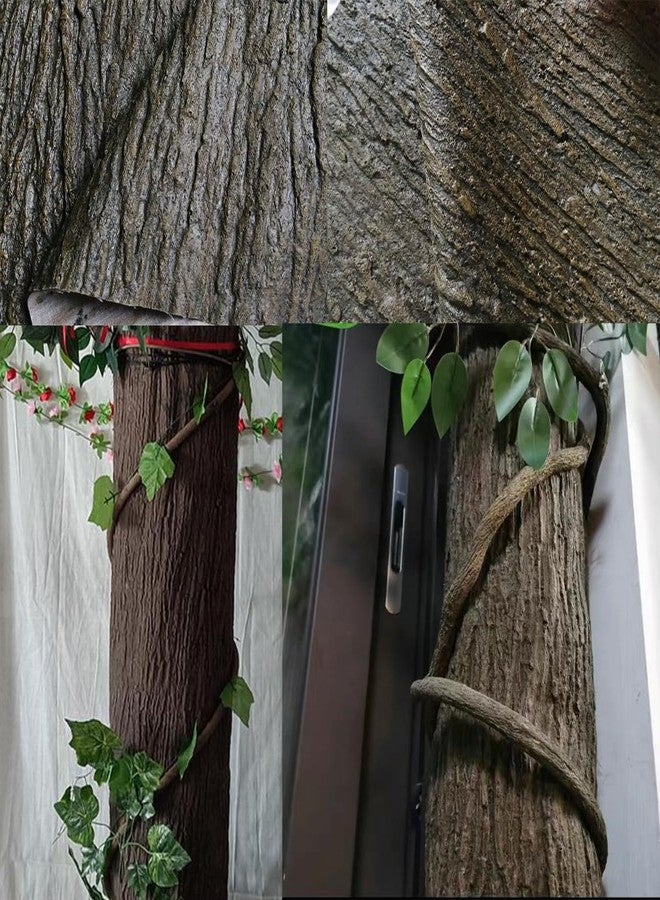 HAISENGO Artificial Tree Bark 39.4" x 15.7" Fake Bark Ideal for Home Pillars Pipes Decor Cuttable Realistic Texture Simulation Tree fit for Home Columns Walls Floors Decoration (15.75 inch) - Image 3