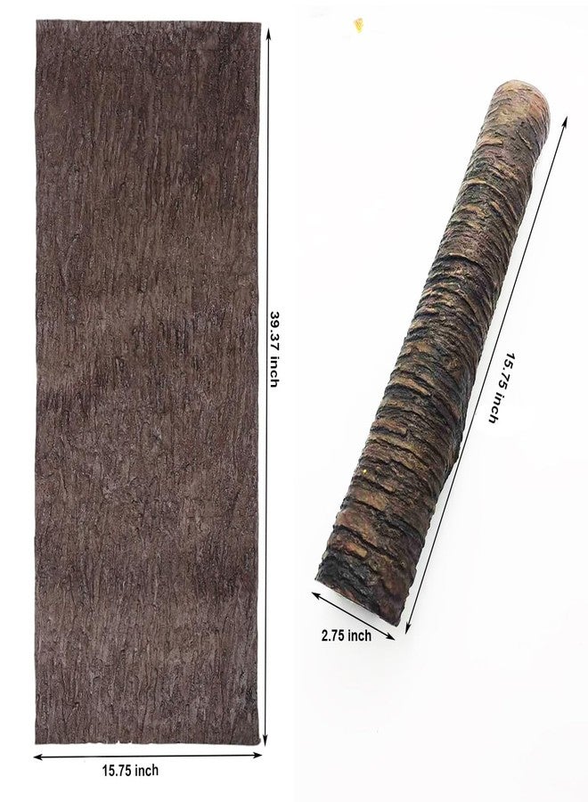 HAISENGO Artificial Tree Bark 39.4" x 15.7" Fake Bark Ideal for Home Pillars Pipes Decor Cuttable Realistic Texture Simulation Tree fit for Home Columns Walls Floors Decoration (15.75 inch) - Image 5