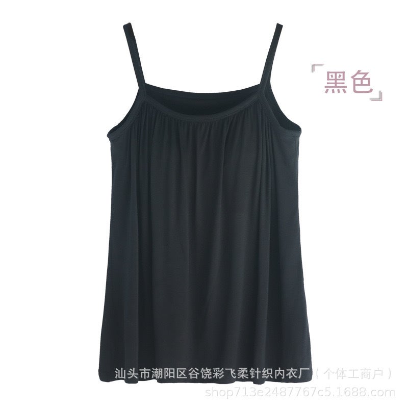Pregnant Women'S Sling Women'S Vest Belt Chest Pad Wear-Free Bra One-Piece Breastfeeding Plus Size Underwear Loose Inner Wear T-Shirt - Image 1