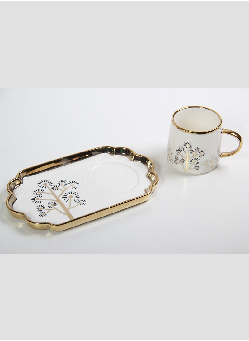 Generic - A set of luxurious tea and milk cups and saucers with a modern and elegant design. - Image 1