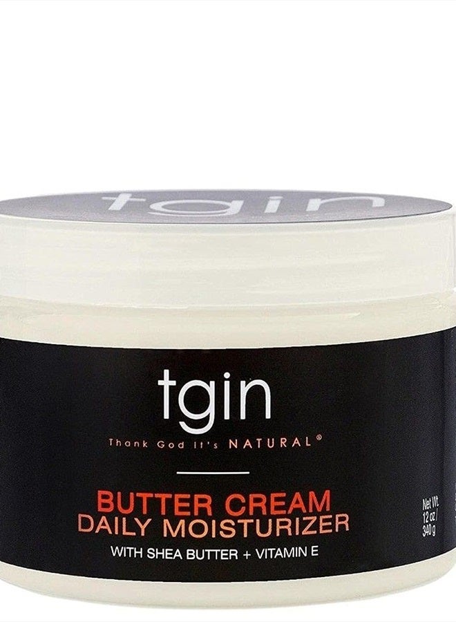 Tgin Butter Cream Daily Moisturizer For Natural Hair - Dry Hair - Curly Hair - Hair Styling Product - Curl Cream - Paraben Free - Hair Cream - Type 3c and 4c hair - Styler - 12 Oz - Image 1