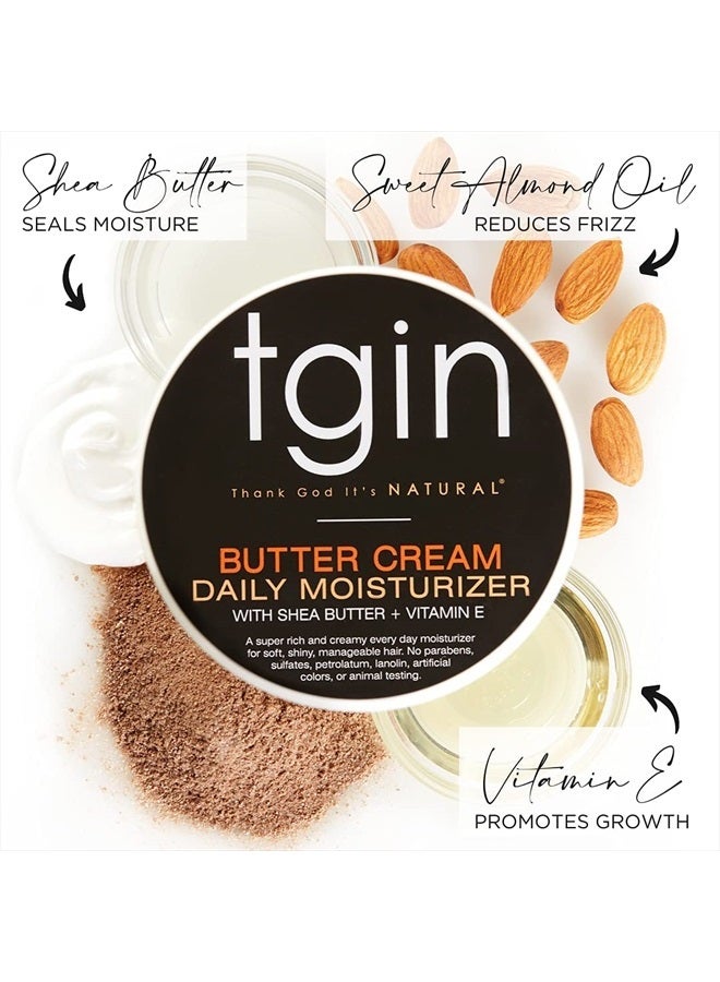 Tgin Butter Cream Daily Moisturizer For Natural Hair - Dry Hair - Curly Hair - Hair Styling Product - Curl Cream - Paraben Free - Hair Cream - Type 3c and 4c hair - Styler - 12 Oz - Image 5