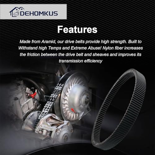DEHOMKUS 422280652 Maverick X3 Drive Belt Replacement for Can-Am Maverick X3/ XDS/XRS/MAX All Models 2017-2022 Replace 422280651 417300383 422280654 422280280 - Image 3