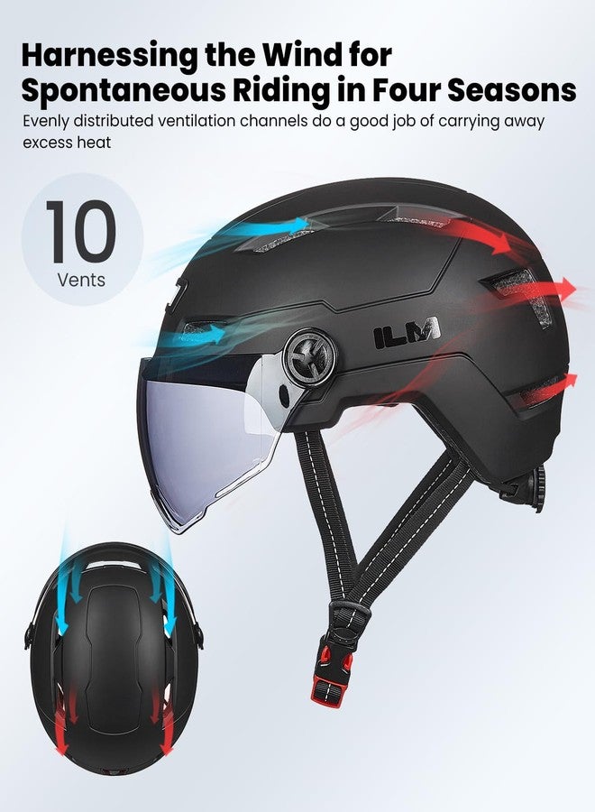 ILM Adult Bike Helmet(Matte Black, Small/Medium) - Image 5
