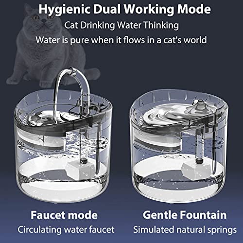 Qpets® Automatic Cycle Multiple Filtering Cat Water Fountain Dog Water Dispenser 1.8L Super Quiet Automatic Pet Drinking Fountain with Faucet Kits - Image 4