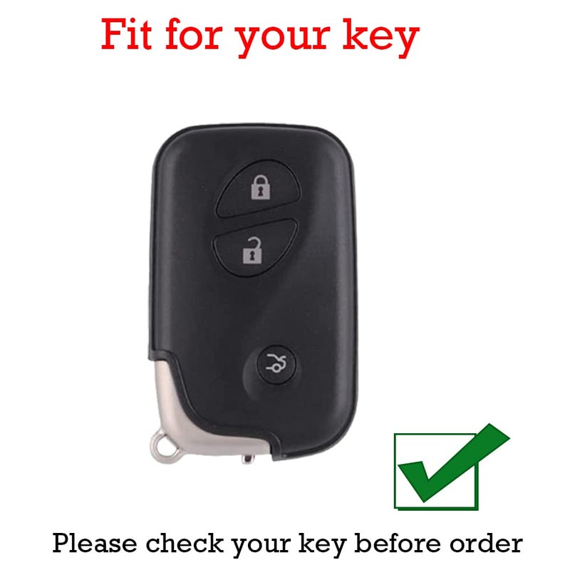 KUNIO Car Key Fob Cover Case Fit for Lexus CT200H GX400 GX460 IS250 IS300C RX270 ES240 ES350 LS460 GS300 450h 460h Key Protective Cover Key Shell TPU Key Holder 3 Buttons Red - Image 2