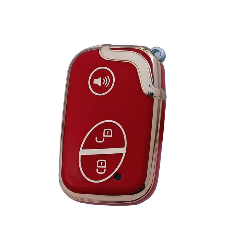 KUNIO Car Key Fob Cover Case Fit for Lexus CT200H GX400 GX460 IS250 IS300C RX270 ES240 ES350 LS460 GS300 450h 460h Key Protective Cover Key Shell TPU Key Holder 3 Buttons Red - Image 1