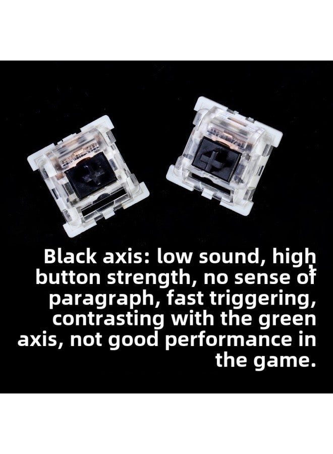 OUTEMU/High Special Axis Mechanical Keyboard Axis Switch Green Axis Black Axis Tea Red Mute Axis Guest Hot Plug-Color:Gaute Black Axis - Image 1