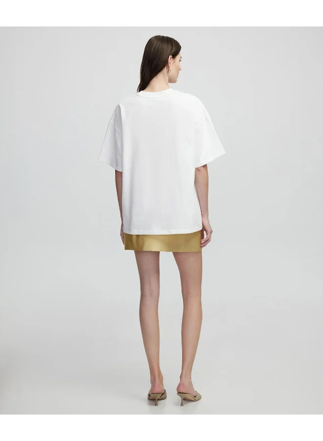 Ipekyol T-Shirt With Faux Leather Applique