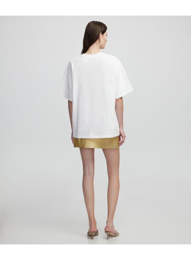 Ipekyol T-Shirt With Faux Leather Applique  - Image 3