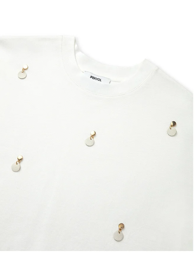 Ipekyol T-Shirt With Faux Leather Applique